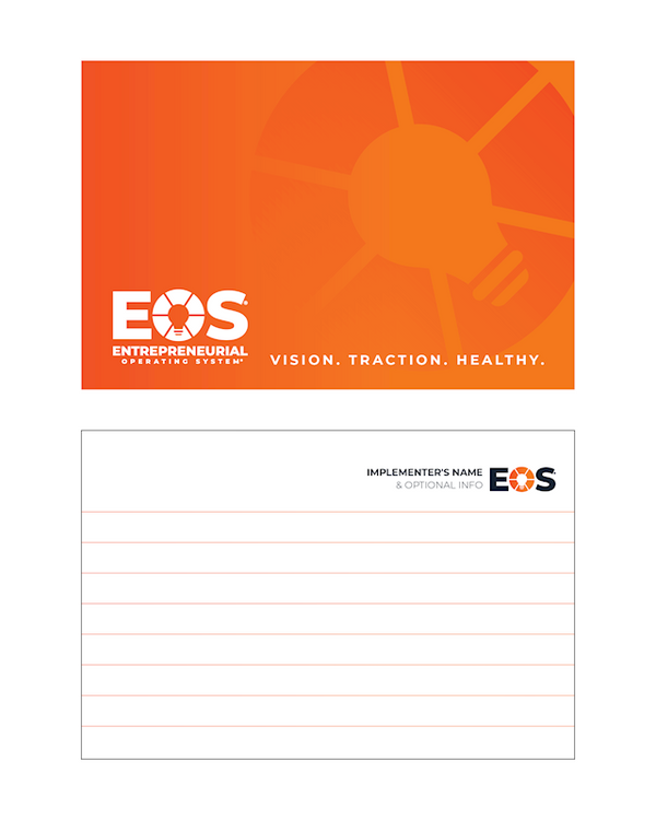 4x6 EOS Personalized Note Cards Orange image 0