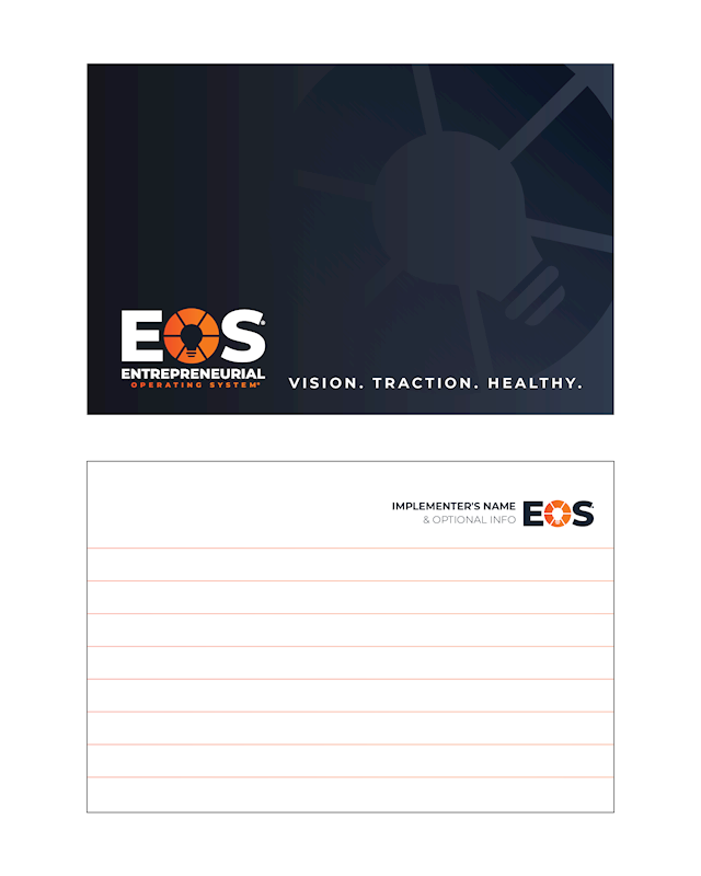 4x6 EOS Personalized Note Cards Blue image 0